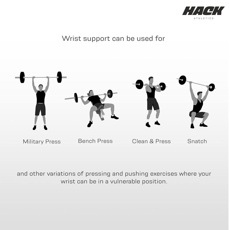 Hack Athletics Professional 24" Flexible Wrist Wraps with Thumb Loops - Wrist Support for Men and Women - Hand Grip Wrist Straps for Weightlifting, Bench Press, Body Building, Strength Training. - Image 4