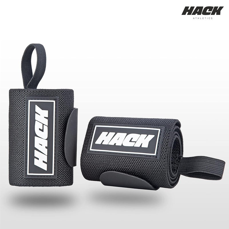 Hack Athletics Professional 24" Flexible Wrist Wraps with Thumb Loops - Wrist Support for Men and Women - Hand Grip Wrist Straps for Weightlifting, Bench Press, Body Building, Strength Training. - Image 3