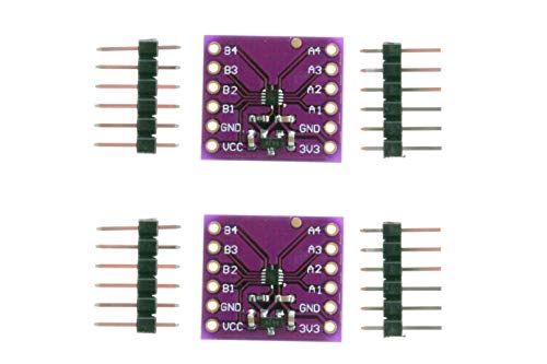 NOYITO TXB0104 4-Bit Bidirectional Voltage-Level Translator with Automatic Direction Sensing and 15-kV ESD Protection (Pack of 2) - Image 1