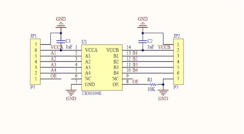 NOYITO TXB0104 4-Bit Bidirectional Voltage-Level Translator with Automatic Direction Sensing and 15-kV ESD Protection (Pack of 2) - Image 5