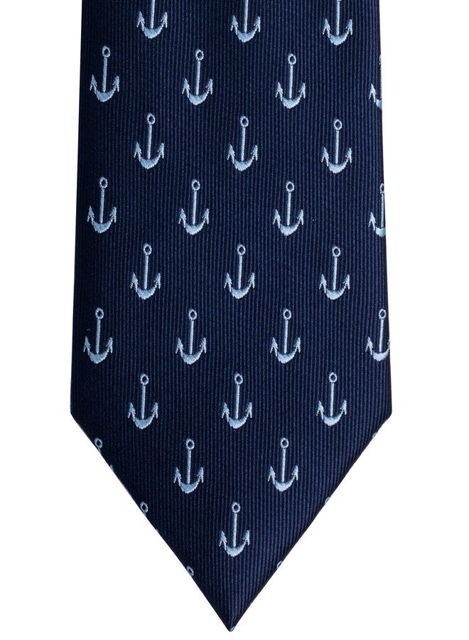 هاوسن ربطة عنق زرقاء داكنة من هاوسون، ربطات عنق مرحة ومبتكرة للرجال، 2.5 بوصة، ربطة عنق بحرية رفيعة، هدايا مثالية للبحارة وعشاق الإبحار. - Image 4