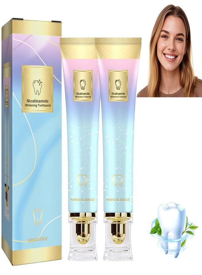 weispo 2PCS Niacinamide Whitening Toothpaste,Niacinamid Toothpast,Niacinamide Intensive Whitening Toothpaste, Fresh Breath, Remove Tooth Stains,Complete Care - Image 1