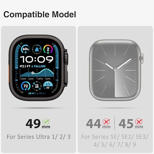 ULTIMAL Rugged Band with Case for Apple Watch 49mm, Military-Grade Shockproof Protective Strap for Men, All-in-One Outdoor Sport Watch Band Compatible with Apple watch Ultra 3/2/1 (Grey) - Image 2
