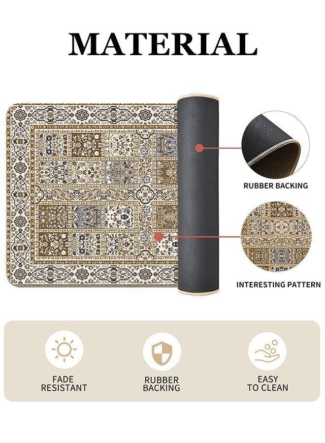 2 PCS Kitchen Floor Mats Rugs Set, Cushion Floor Carpet, Waterproof, Oil Resistant and Anti-Fatigue PU Standing Mat for Kitchen, Floor, Office, Sink, Laundry 45*75CM+45*120CM - Image 2