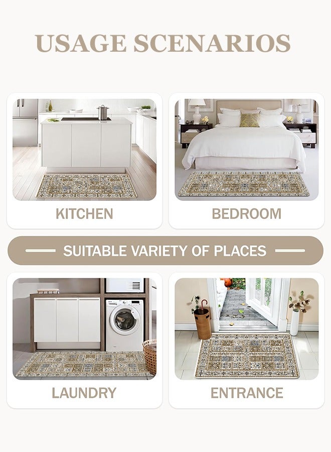 2 PCS Kitchen Floor Mats Rugs Set, Cushion Floor Carpet, Waterproof, Oil Resistant and Anti-Fatigue PU Standing Mat for Kitchen, Floor, Office, Sink, Laundry 45*75CM+45*120CM - Image 4