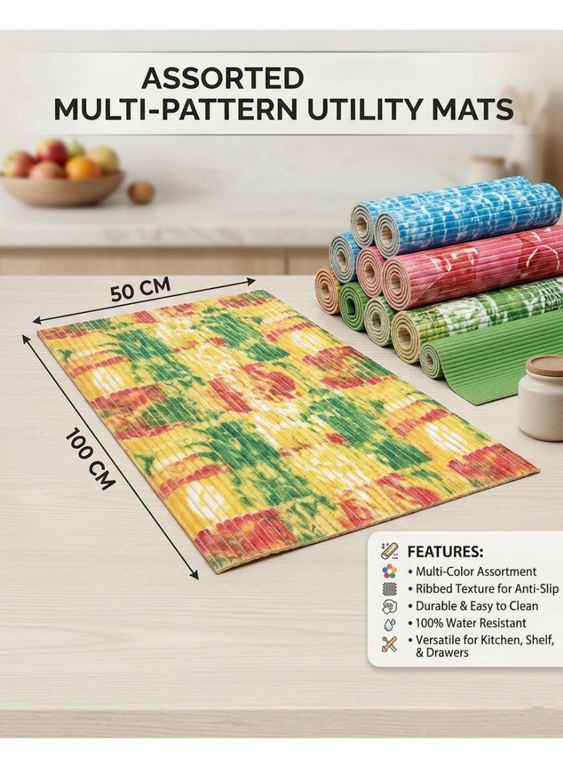 ALSAQER PVC Anti Slip Mat Roll 50 x 100 cm – Soft Cushioned Multi-Color Assorted Design Non Slip Floor Mat for Bathroom, Kitchen, Shower, Drawer, Shelf & Carpet Protection – Washable Multi-Purpose PVC Grip Mat - Image 3