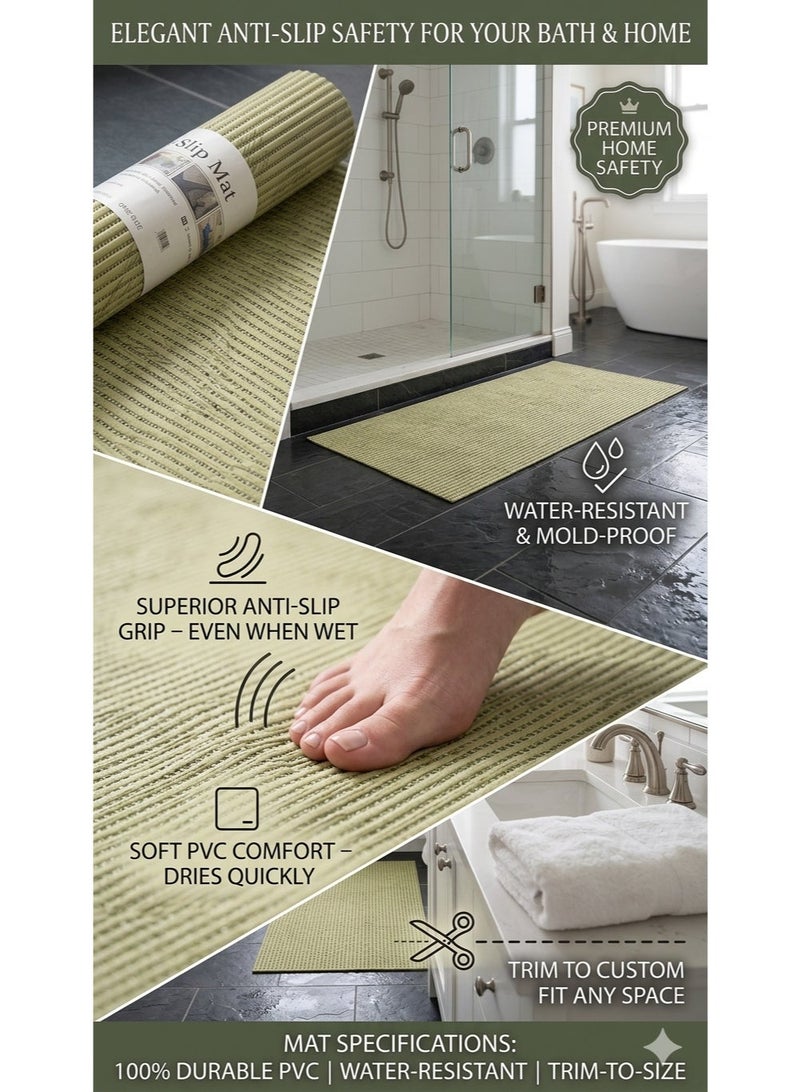 ALSAQER PVC Anti Slip Mat Roll 50 x 100 cm – Soft Cushioned Multi-Color Assorted Design Non Slip Floor Mat for Bathroom, Kitchen, Shower, Drawer, Shelf & Carpet Protection – Washable Multi-Purpose PVC Grip Mat - Image 5