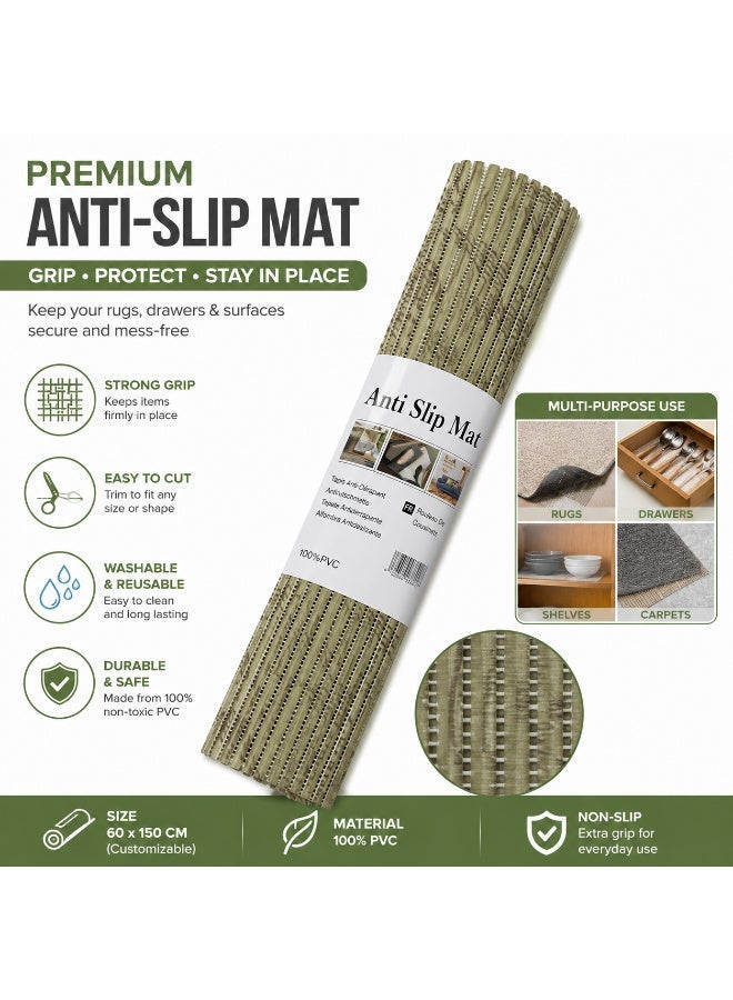 ALSAQER PVC Anti Slip Mat Roll 50 x 100 cm – Soft Cushioned Multi-Color Assorted Design Non Slip Floor Mat for Bathroom, Kitchen, Shower, Drawer, Shelf & Carpet Protection – Washable Multi-Purpose PVC Grip Mat - Image 4