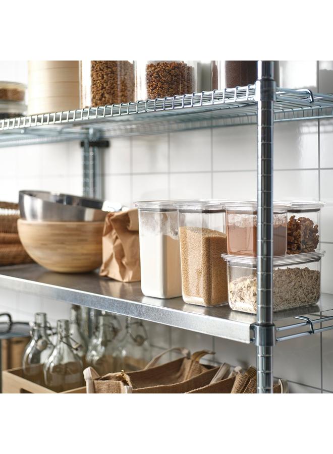 erorex Dry Food Jar With Lid, Set Of 6, Transparent - Image 4