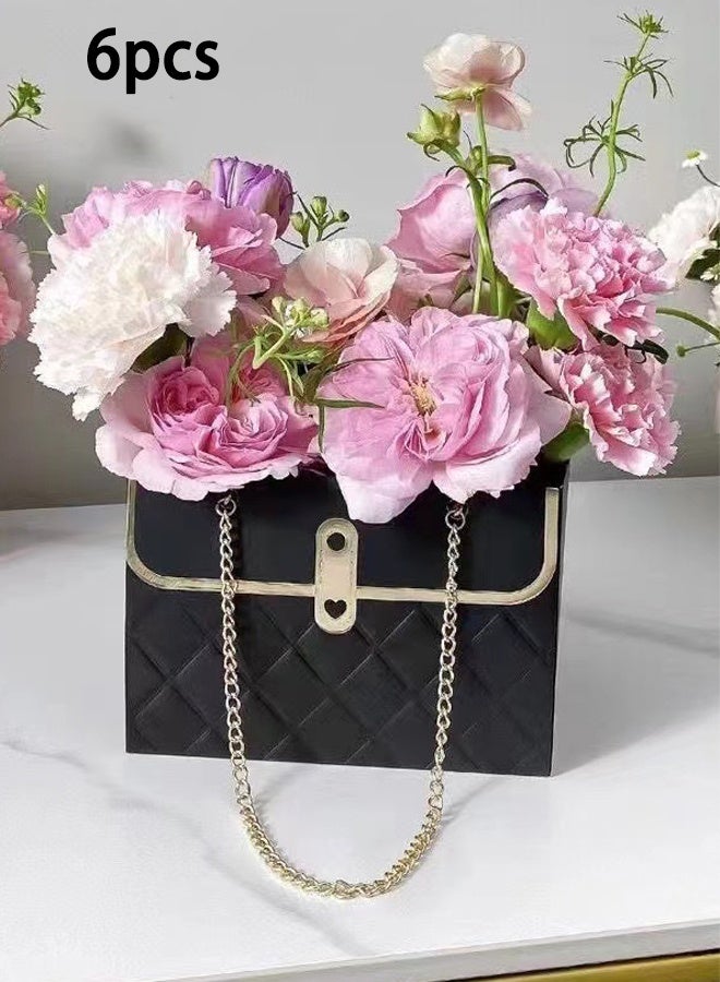 Zeemey 6 Pcs Party Favor Bags,Shopping Bag,Party Bags For Kids, supplies Snack candy Gift Bag Food Bags,Double-Sided Bags For Birthday Wedding Celebrations Party Favors 15*10*10.5(balck) - Image 1