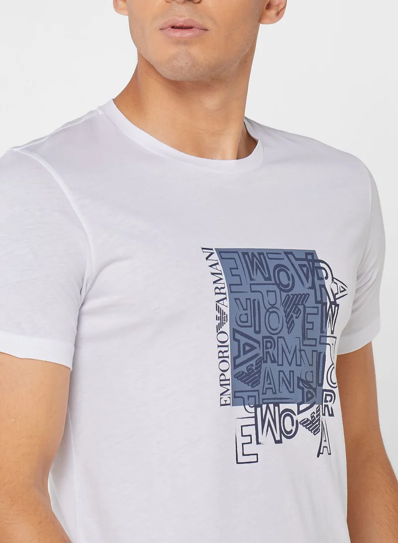 EMPORIO ARMANI Graphic Crew Neck T-Shirt