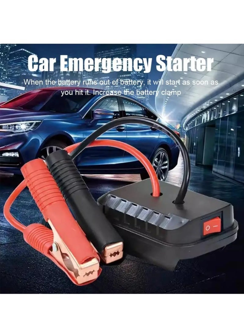 Car Emergency Starter for Makita Battery, Lithium Battery Converter and Booster Cable Adapter, Auto Ignition Device with Charger Clip, Emergency Power Supply for DIY Tools and Vehicle Jump Start - Image 1
