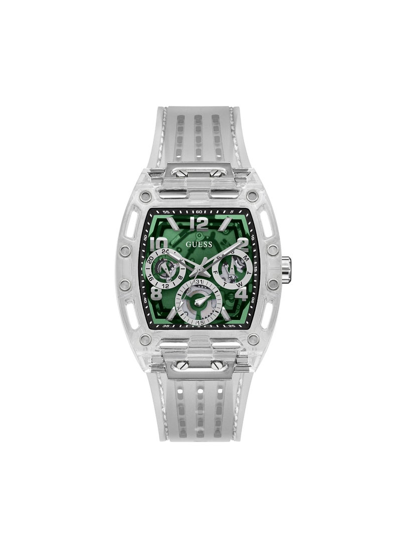 GUESS Mens Clear Green Dial Multi-function Watch - GW0499G8 - Image 1