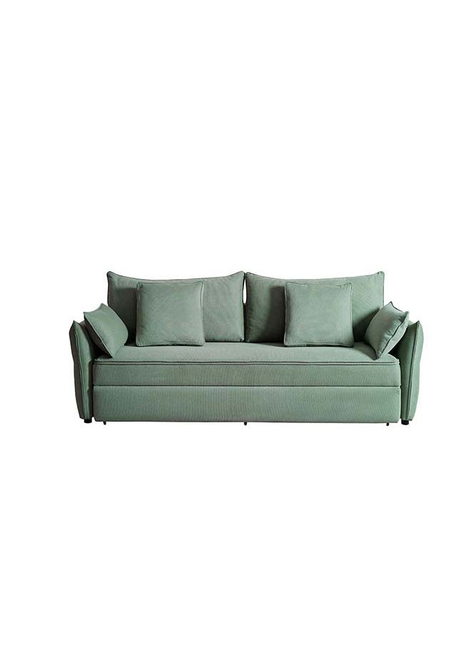 DANUBE HOME Danube Home Zaden 3 Seater Fabric Sofabed Modern Design Three Seat Sofas Comfortable Living Room Furniture L 220 x W 86 x H 92 cm Green  - Image 5