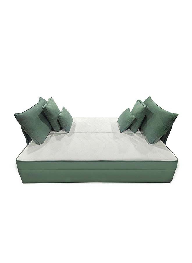 Danube Home Zaden 3 Seater Fabric Sofabed Modern Design Three Seat Sofas Comfortable Living Room Furniture L 220 x W 86 x H 92 cm Green - pzsku/Z3756E99006288DB800B8Z/45/_/1712919683/76886a6d-365b-4c0d-bc21-c8b31b883aec