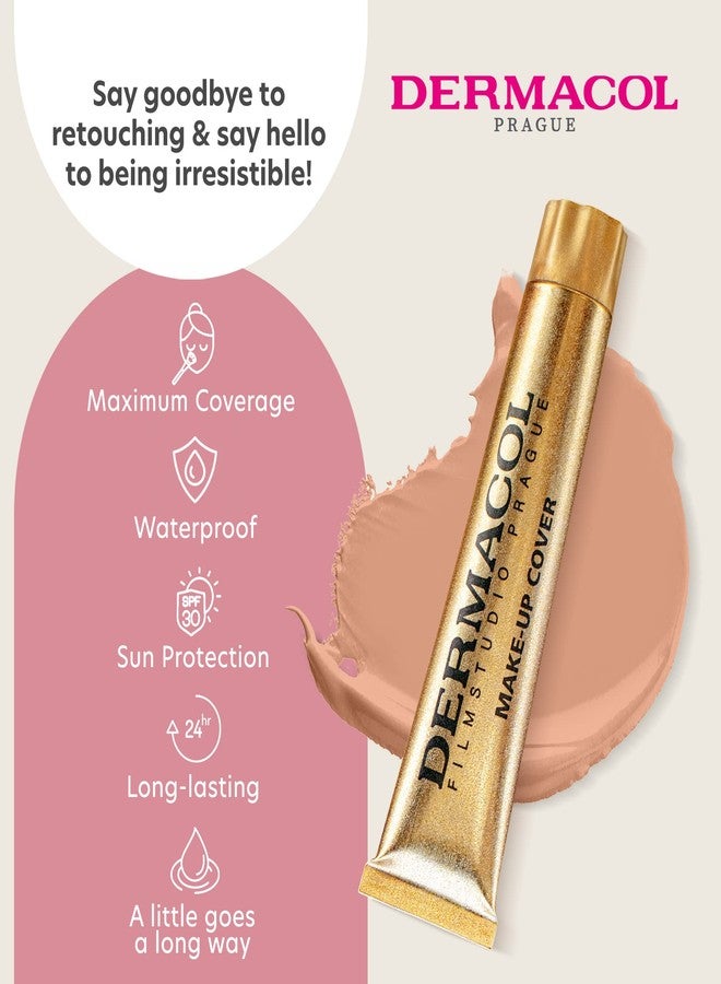 Dermacol - Full Coverage Foundation, Liquid Makeup Matte Foundation with SPF 30, Waterproof Foundation for Oily Skin, Acne, & Under Eye Bags, Long-Lasting Makeup Products, 30g, Shade 213 - Image 3