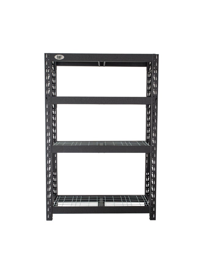 CAT 4-Tier Heavy-Duty Freestanding Industrial Shelving Unit Black 72 x 48 x 18 Inch CAT-481872S4WR - Image 2