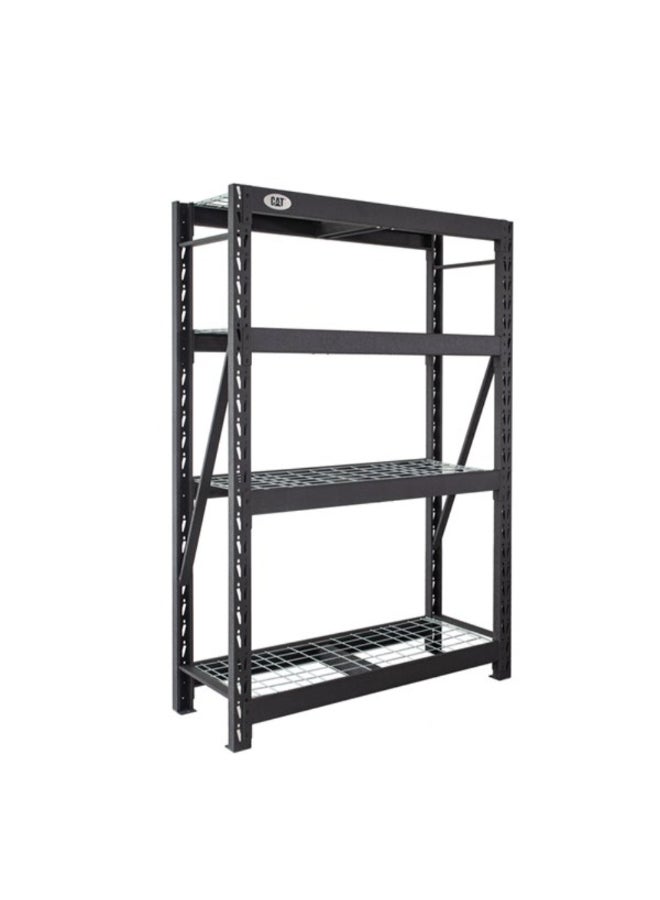 CAT 4-Tier Heavy-Duty Freestanding Industrial Shelving Unit Black 72 x 48 x 18 Inch CAT-481872S4WR - Image 1