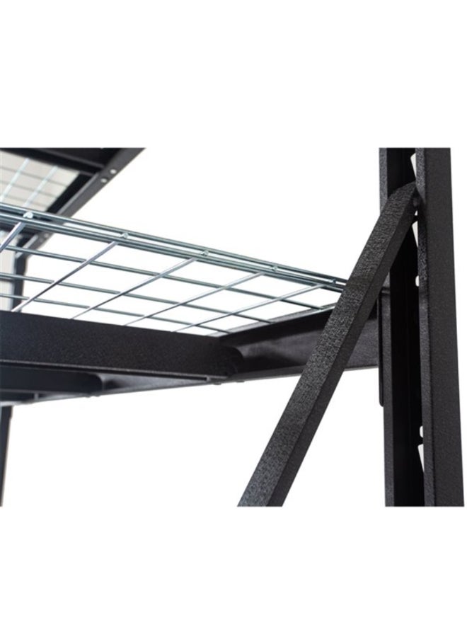 CAT 4-Tier Heavy-Duty Freestanding Industrial Shelving Unit Black 72 x 48 x 18 Inch CAT-481872S4WR - Image 3