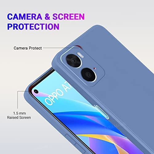 LIRAMARK Silicone Soft Back Cover Case for Oppo A76 4G / Oppo A36 4G (Silicone Blue) - Image 3