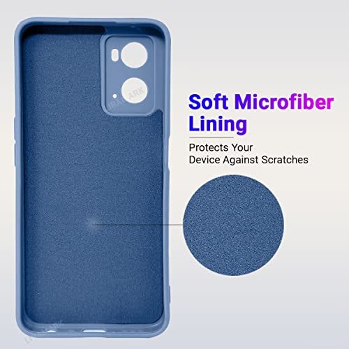 LIRAMARK Silicone Soft Back Cover Case for Oppo A76 4G / Oppo A36 4G (Silicone Blue) - Image 2