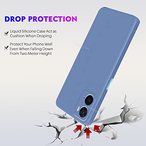 LIRAMARK Silicone Soft Back Cover Case for Oppo A76 4G / Oppo A36 4G (Silicone Blue) - Image 5