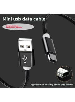Generic Mini5P UsbT-type Mouth Camera Mobile Hard Disk Driving Recorder MP3 Old-fashioned Mobile Phone T-type Charging Cable-Color:Black Mini5p Usb To V3 Data Cable 2m  - Image 1