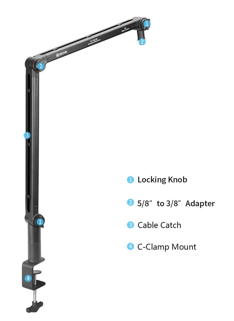 BOYA BY-BA30 Microphone Boom Arm With Built-In Cable Catch  - Image 4