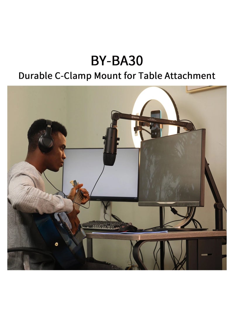 BOYA - BY-BA30 Microphone Boom Arm With Built-In Cable Catch - Image 1