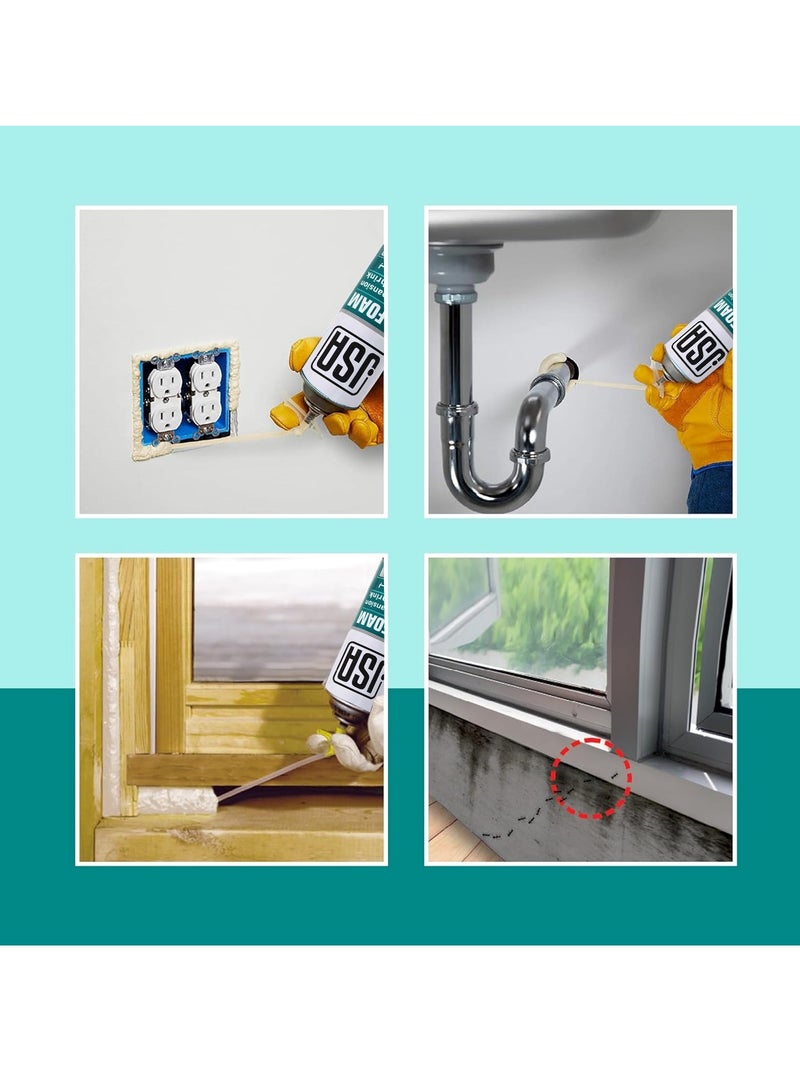 JSA PU Foam Spray 750ml High Expansion Insulating Sealant Foam for Gap Filling Crack Sealing Door Window Frame Insulation Waterproof Soundproof Expanding Spray Foam for Construction Repair Pipe Sealing Wall Joint Filling DIY Building Insulation - Image 4