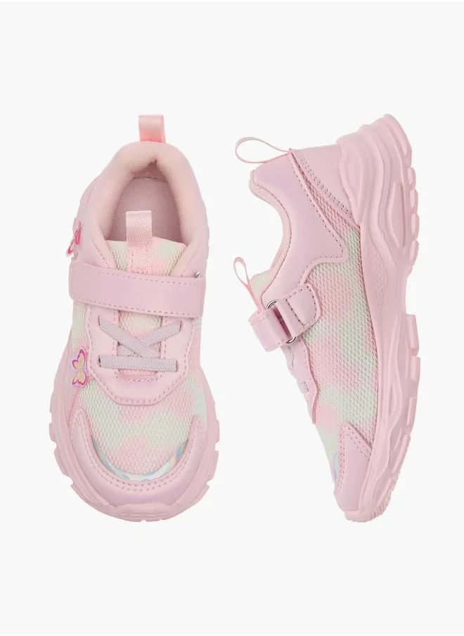 Flora Bella By Shoexpress Girls Ombre Print Sneakers With Hook And Loop Closure Ramadan Collection