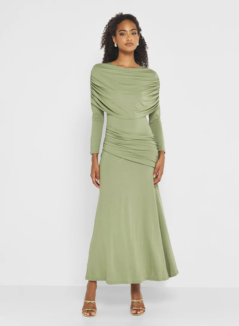 جينجر Draped Bodycon Dress