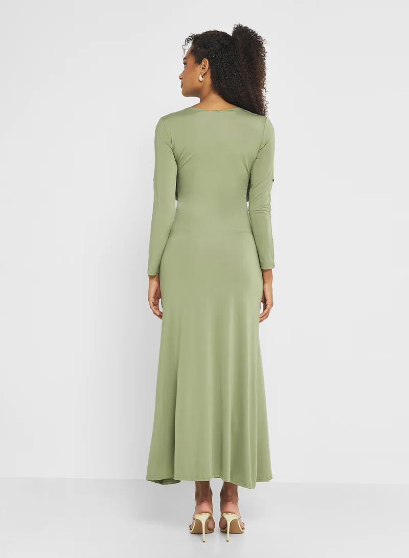 جينجر Draped Bodycon Dress