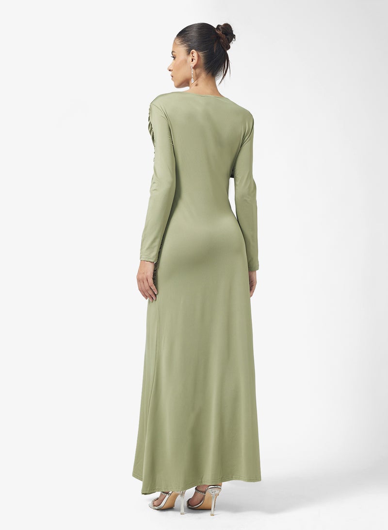 جينجر فستان ضيق بكسرات - Image 2