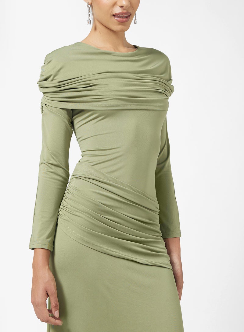 جينجر فستان ضيق بكسرات - Image 3