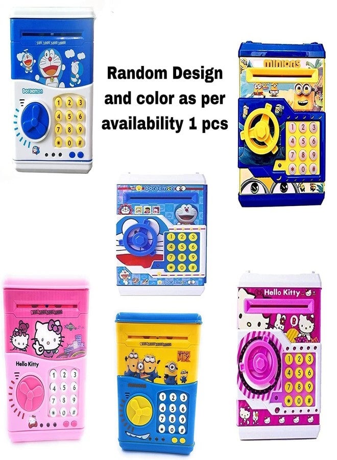 CARRYZE Electronic Money Bank Safe Box with Digital Keypad | Mini ATM Style Piggy Bank for Kids (Blue & White) - Image 4