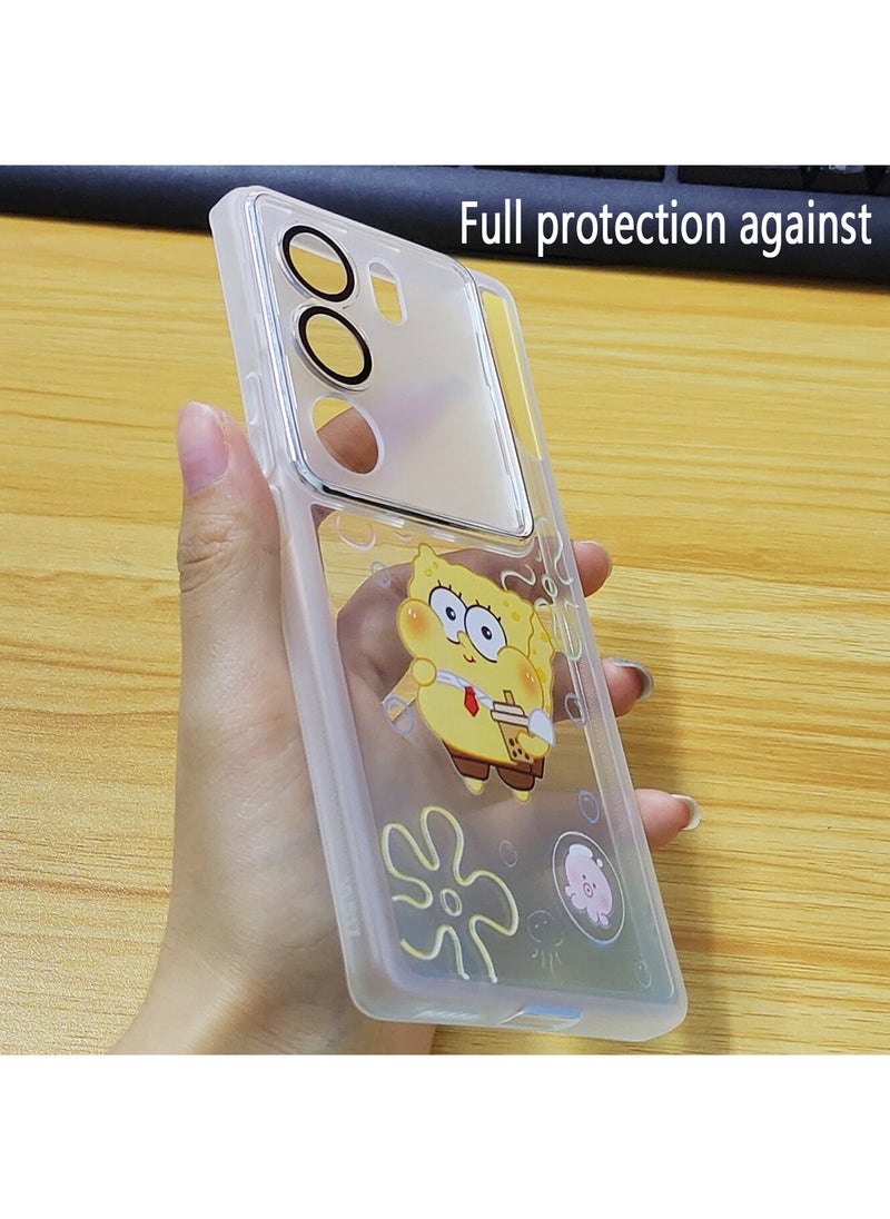X-level Vivo V29 5g Case Cover Cartoon Pattern Protector with Comfortable Touch Feeling,Easy Install, Camera Len Protection Anti-scratch Anti-drop Anti-fingerprint Phone Shell Back Cover Accessory  - Image 4