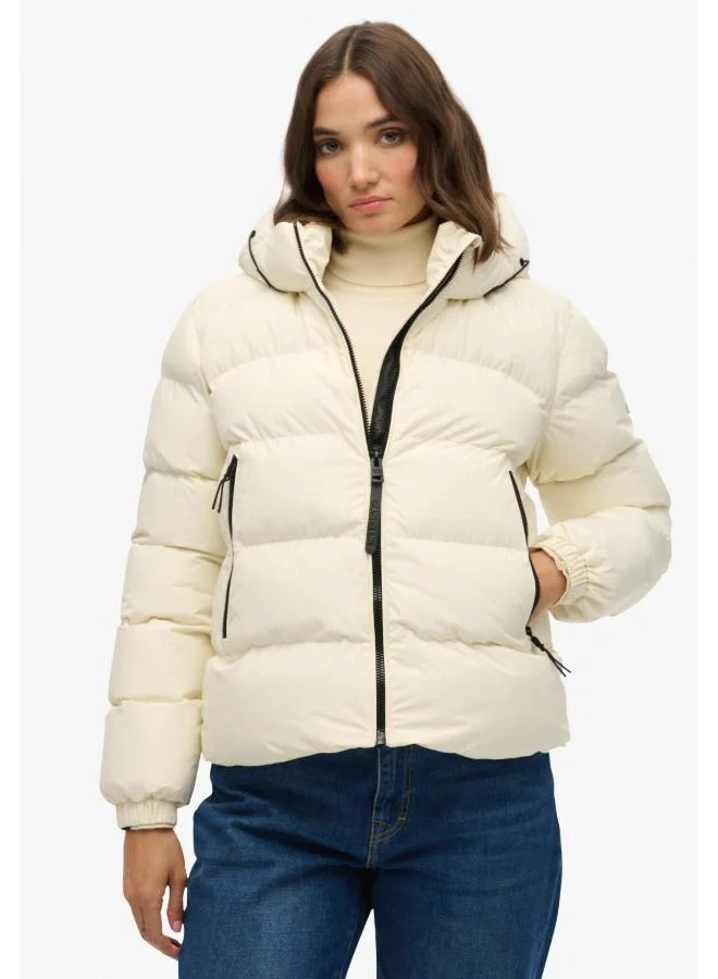 Hooded Sports Puffer Jacket