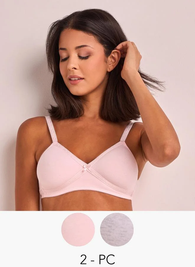 Splash FAV  2-Pack Non-Padded Non-Wired Bra for Women | Best Price UAE