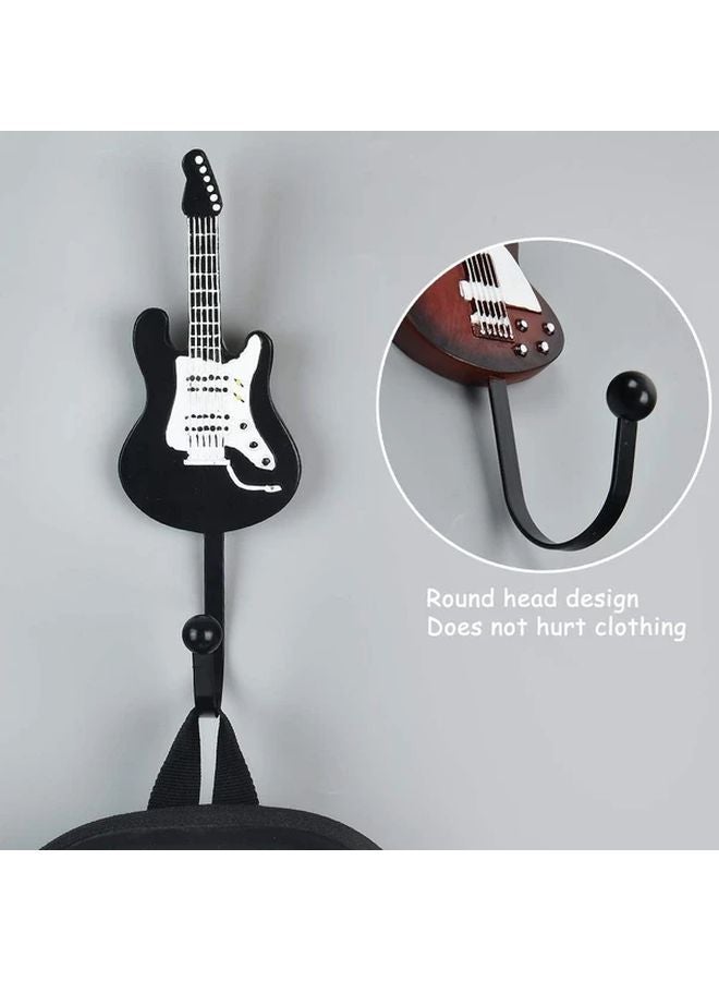 Red Vintage Guitar Shaped Wall Hooks Heavy Duty Rack For Coats Towels Keys Hats - Image 4