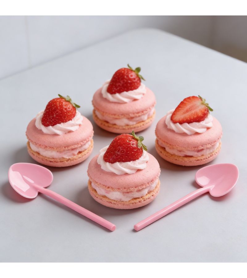 99 Pcs Pink Heart Shaped Spoons for Ice Cream Desserts and Parties - Image 5