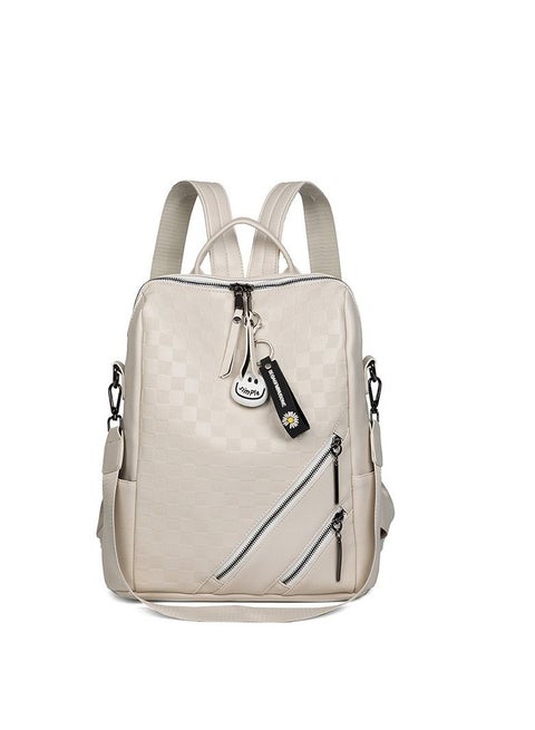 Fashionable PU Polyester Backpack - Unique Patchwork Design - Durable and Practical - Ideal Choice