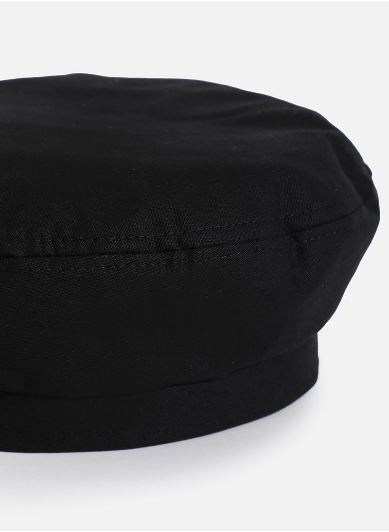 Haute Sauce Black Solid Beret Hat  - Image 2