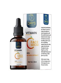 7 Days Vitamin C & Vitamin E Age Defying Serum 30 Ml Light Weight Non Greasy Helps Reduces Wrinkles Skin Repair Naturally Glowing Face Serum No Parabens & Sulphates No Animal Testing  - Image 1