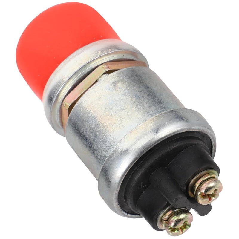Push Button Starter Horn Switch Red Momentary Electric Start Button for Marine Boat Rv Heavy-Duty Generator Replacement - Image 1