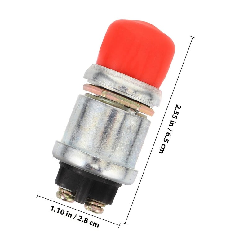Push Button Starter Horn Switch Red Momentary Electric Start Button for Marine Boat Rv Heavy-Duty Generator Replacement - Image 2