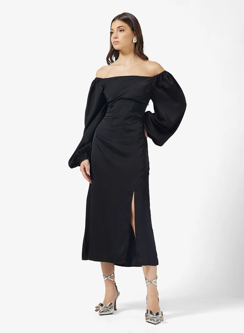 ELLA Puff Sleeved Shift Dress