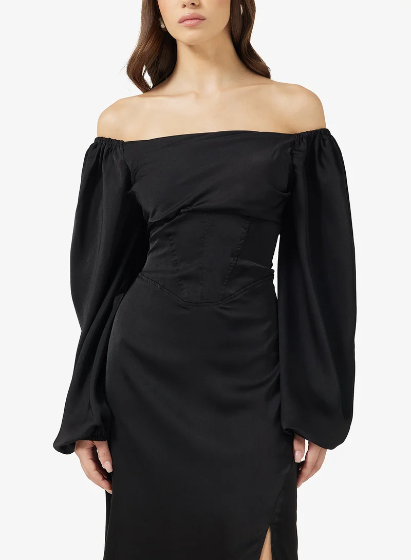 ELLA Puff Sleeved Shift Dress