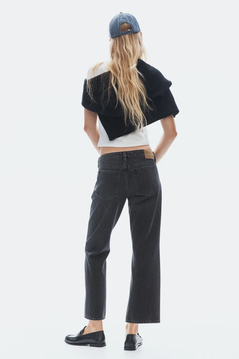 H&M  Bootcut Regular Waist Cropped Jeans for Women | Best Price UAE