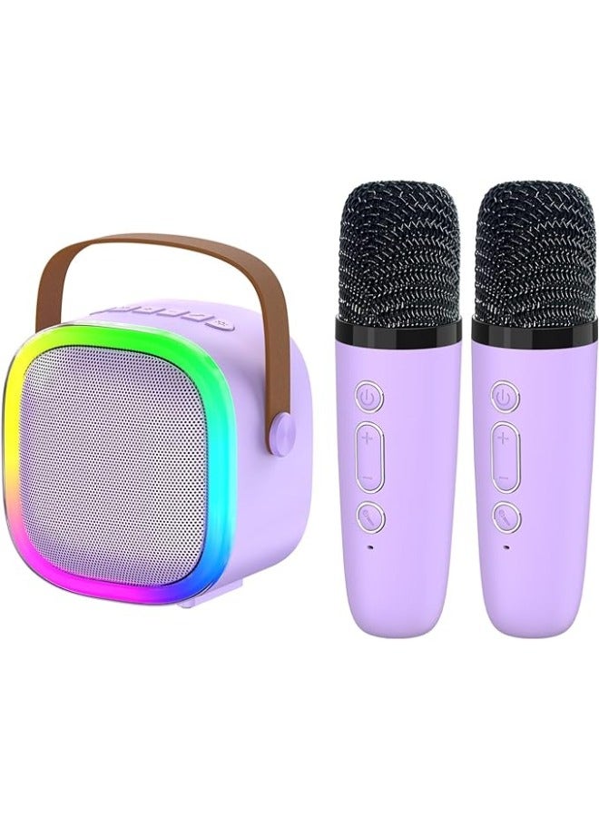 Karaoke Speaker with 2 Wireless Microphone - Ideal for Family Parties, KTV Singing, Gatherings - Clear Sound, LED Lights. - Image 1